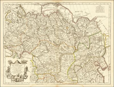 1706 年地图 - 鞑靼地图 作者 纪尧姆·德利斯（Guillaume Delisle）