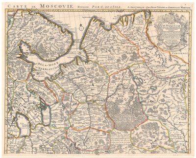 Map of Muscovy par Delisle (De L