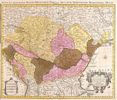 匈牙利王国地图（蚀刻版 作者 纪尧姆·德利斯（Guillaume Delisle）