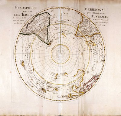南（南极）极点图集》，作者是地理学家纪尧姆-德利斯勒（1675-1726）。 作者 纪尧姆·德利斯（Guillaume Delisle）