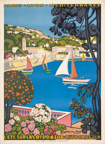 蔚蓝海岸的夏天，1926年。 作者 纪尧姆·乔治·罗杰