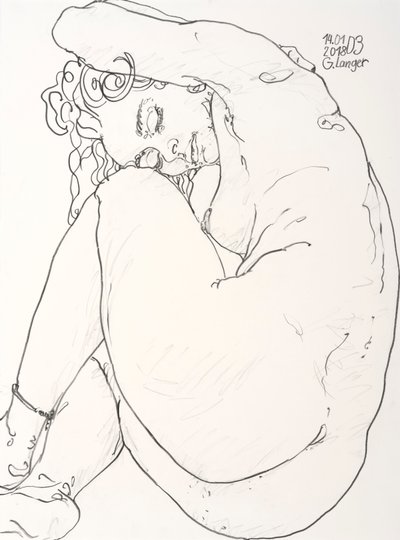 女性裸体，瞥见 作者 Gunter Langer