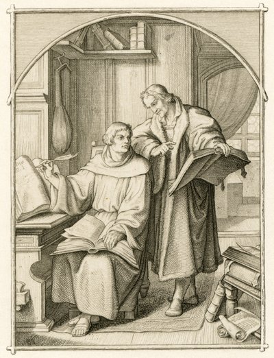 马丁-路德和菲利普-梅兰希顿（Philippe, Philippus Melanchthon 作者 古斯塔夫·费迪南德·利奥波德·科尼格