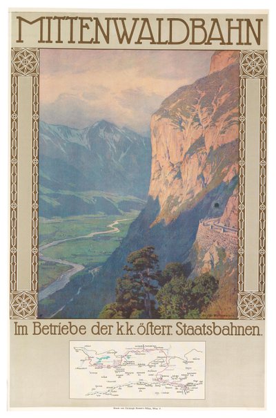 米滕瓦尔德铁路，约1912年。 作者 古斯塔夫·贾恩（Gustav Jahn）