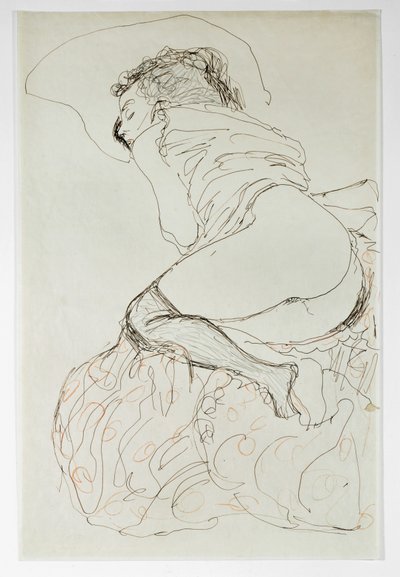 女性裸体，左转 作者 古斯塔夫·克里姆特