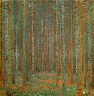 Fir Forest I - Klimt, Gustav (1862-1918) - 1901 - 布面油画 - 90x90 - Kunsthaus Zug, Collection Kamm 作者 古斯塔夫·克里姆特