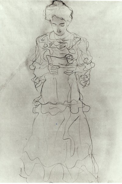 女孩读我， 作者 古斯塔夫·克里姆特