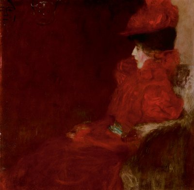 克里姆特 - DAME IM FAUTEUIL（扶手椅上的女人），1897-98 年 作者 古斯塔夫·克里姆特