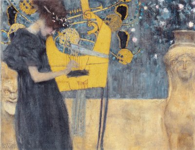 音乐I，1895年。 作者 Gustav Klimt