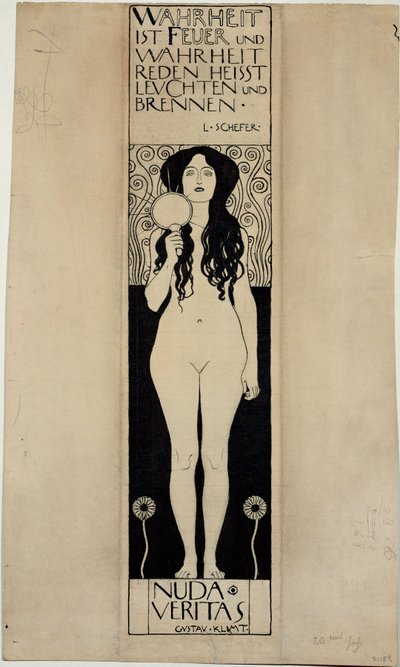 Nuda Veritas，后期油画研究 作者 古斯塔夫·克里姆特