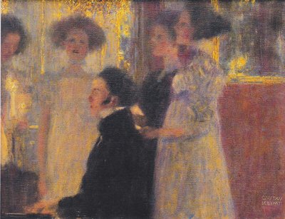 舒伯特在钢琴上我 作者 Gustav Klimt