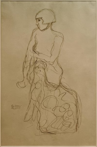 坐一半向左行动 作者 古斯塔夫·克里姆特