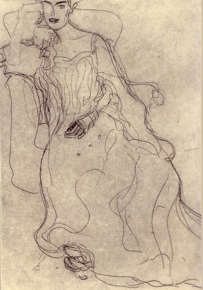 研究绘画肖像阿黛尔布洛赫鲍尔一世 作者 Gustav Klimt
