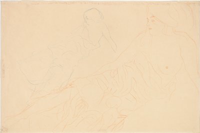对卧卧妇女的两项研究，1913年 作者 古斯塔夫·克里姆特