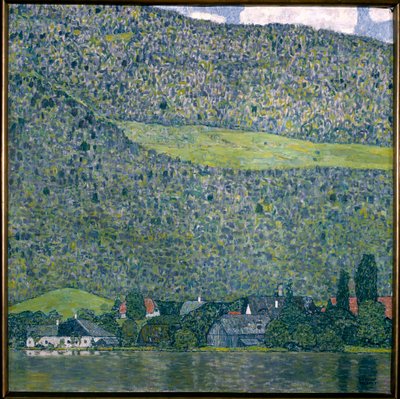 大别墅的看法在湖Attersee的Unterach，1915年 作者 古斯塔夫·克里姆特