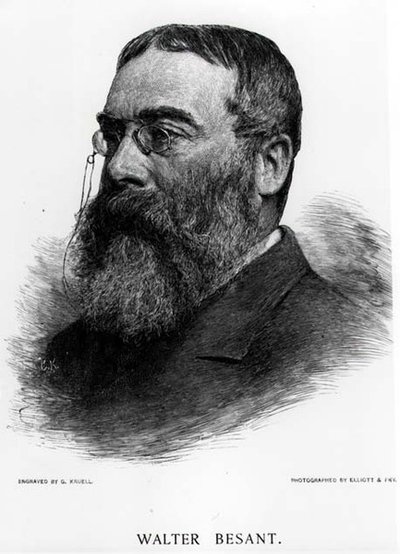 Walter Besant爵士（1836-1901）由Gustav Kruell（1843-1907）从Elliot＆Fry拍摄的照片中刻 作者 古斯塔夫·克鲁尔