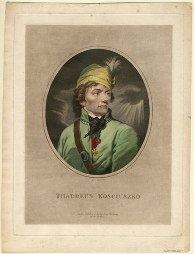 塔德乌斯·科西乌斯科（Tadeusz Kosciuszko）的肖像1746-1817，1795年 作者 Gustav Taubert