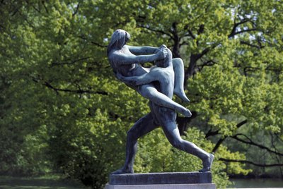 雕塑，Frognerparken，奥斯陆，挪威，欧洲 作者 古斯塔夫·维格兰