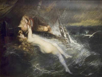 塞壬之吻（布面油画） 作者 Gustav Wertheimer