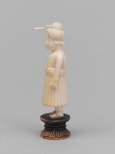 黑色棋子，棋子，印度，约1820年 作者 古斯塔夫·阿道夫·查斯顿·巴克