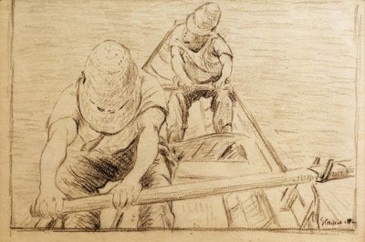 在耶尔河上划船桨手 作者 古斯塔夫·卡耶博特