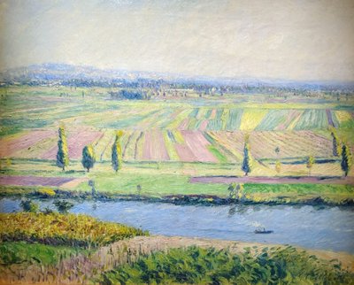 法语  La Plaine de Gennevilliers 从 Argenteuil 山庄望去的热内维利耶平原 作者 古斯塔夫·卡耶博特