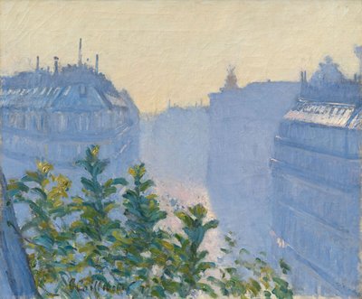 德语  Rue Halévy, Blick von einem Balkon Rue Halévy, View from a Balcon 作者 古斯塔夫·卡耶博特