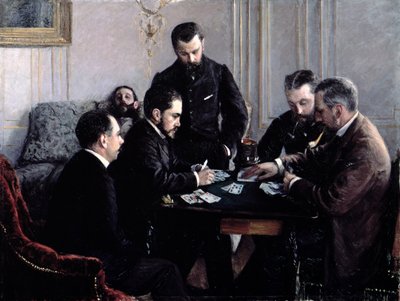 Bezique游戏，1881年 作者 古斯塔夫·卡耶博特