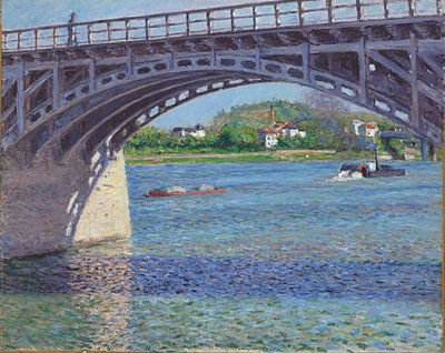 阿根廷和塞纳河大桥，约1883年（布面油画） 作者 Gustave Caillebotte
