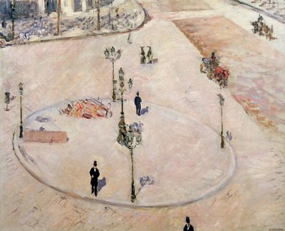 交通岛上的奥斯曼大道，1880年 作者 古斯塔夫·卡耶博特