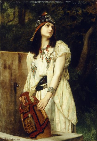 《带with的女人》，1888年 作者 古斯塔夫·克拉伦斯·罗道夫·布朗厄尔
