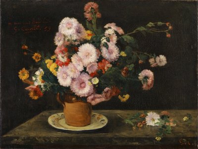 紫苑花束，1859年 作者 Gustave Courbet