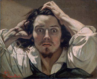 绝望者，自画像》，1841年 作者 古斯塔夫·库尔贝