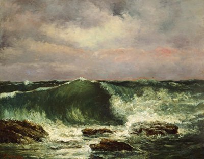 法语  La vague 浪潮 作者 古斯塔夫·库尔贝