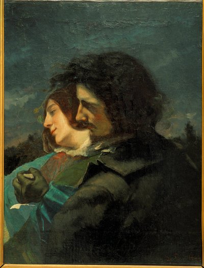 幸福的恋人。古斯塔夫·库尔贝特（Gustave Courbet）绘画 作者 古斯塔夫·库尔贝
