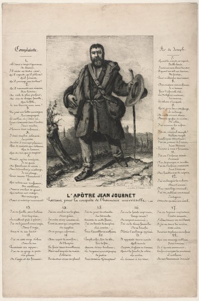 让·朱尔内（Jean Journet）出发，征服世界和谐，1850年。 作者 古斯塔夫·库尔贝