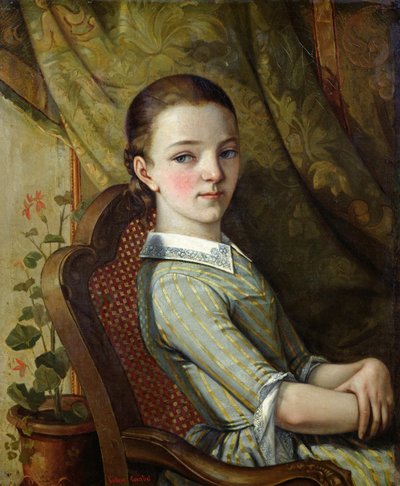 朱丽叶·库贝（Juliette Courbet（1831-1915）1844年（布面油画） 作者 古斯塔夫·库尔贝