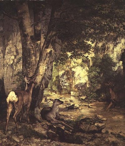 La Remise des Chevreuils (详细) 作者 古斯塔夫·库尔贝