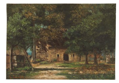 翁弗勒尔的Toutain母亲花园，约1859-61年 作者 古斯塔夫·库尔贝