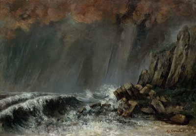 海军陆战队：水龙卷，1870年。 作者 古斯塔夫·库尔贝