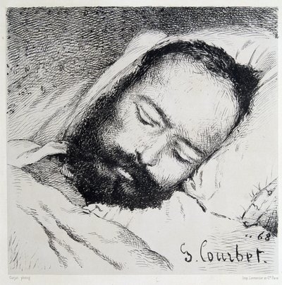 蒲鲁东的太平间肖像，20/01/1865 - 作者 Gustave Courbet 作者 古斯塔夫·库尔贝