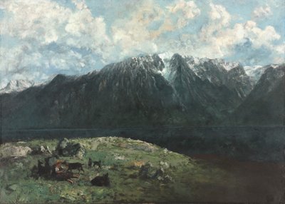 阿尔卑斯山全景，米迪山（Les Dents du Midi 作者 古斯塔夫·库尔贝
