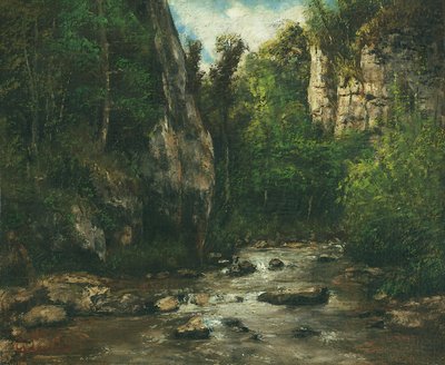 1872年后，奥南附近的黑皮附近的景观 作者 古斯塔夫·库尔贝