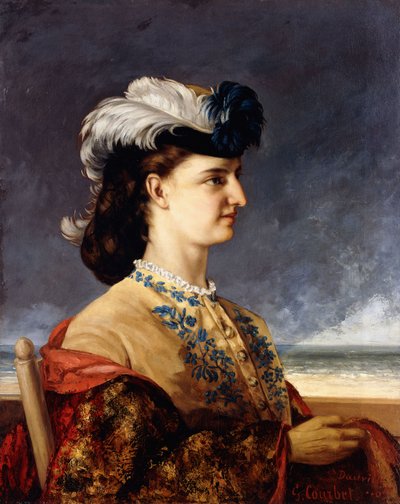 伯爵夫人卡洛莉的肖像，1865年 作者 古斯塔夫·库尔贝