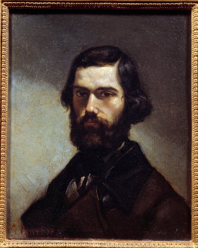 Jules Valles (1832-1885) 作家、记者和政治家的肖像。 古斯塔夫·库尔贝 (1819-1877) 的绘画 作者 古斯塔夫·库尔贝