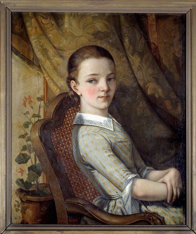 古斯塔夫-库尔贝（1819-1877）的妹妹朱丽叶-库尔贝（1831-1915）的画像 1844年 作者 古斯塔夫·库尔贝