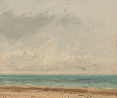 平静的海面。 1866年 作者 古斯塔夫·库尔贝