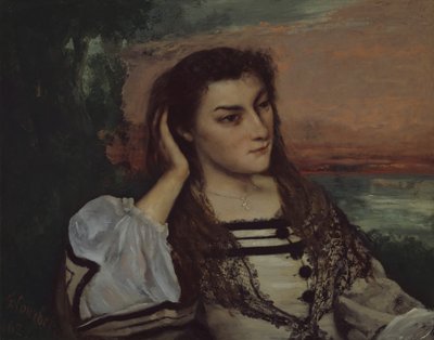 Rêverie 加布里埃尔-博罗的肖像，1862年。 作者 古斯塔夫·库尔贝