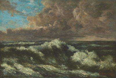 海景; 1870年左右的海洋景观 作者 古斯塔夫·库尔贝
