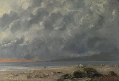Strandszene。 1874年 作者 古斯塔夫·库尔贝
